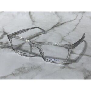 BERTELLI B-912 S313 48-17-140 Clear White Plastic Glasses Frames
